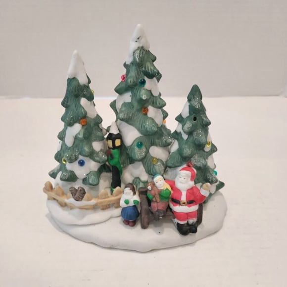 Trim a Home Holiday Light Up Christmas Trees Santa Decoration Vintage 1996 - Picture 3 of 15